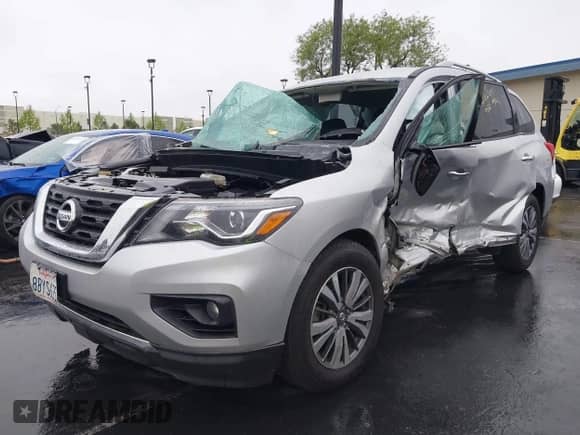 2018 Nissan Pathfinder SL with VIN 5N1DR2MN9JC635058, listed as a IAAI auction lot 42168752 with 57,856 mi miles and . Bid and sale history available at DreamBid. Image 2.