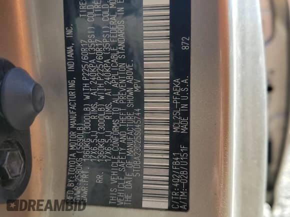 2005 Toyota Sienna LE with VIN 5TDBA23C25S045744, listed as a Copart auction lot 66894715 with 285,519 mi miles and Clean title. Bid and sale history available at DreamBid. Image 13.