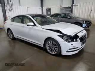 2015 Hyundai Genesis 3.8L with VIN KMHGN4JE4FU023439, listed as a Copart auction lot 70684804 with 138,112 mi miles and Salvage title. Bid and sale history available at DreamBid. Image 4.