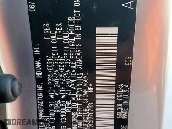 2012 Toyota Sienna LE с VIN 5TDKK3DC2CS270793, выставлен на аукционе Copart как лот 85106675 с пробегом 266 356 миль миль и Списание • Salvage title. История ставок и продаж доступна на DreamBid. Изображение 12.