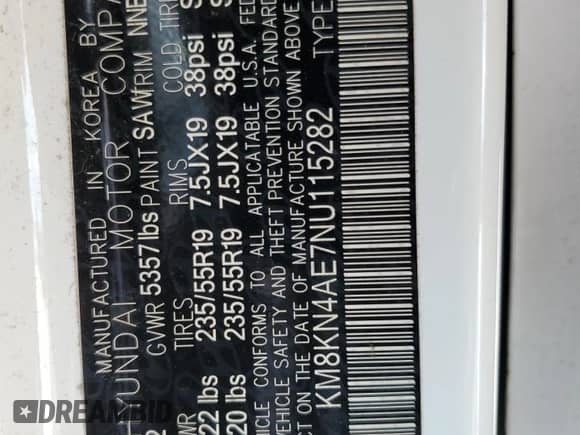 2022 Hyundai Ioniq 5 SEL с VIN KM8KN4AE7NU115282, выставлен на аукционе Copart как лот 84834325 с пробегом 28 939 миль миль и На запчасти • Non repairable. История ставок и продаж доступна на DreamBid. Изображение 13.