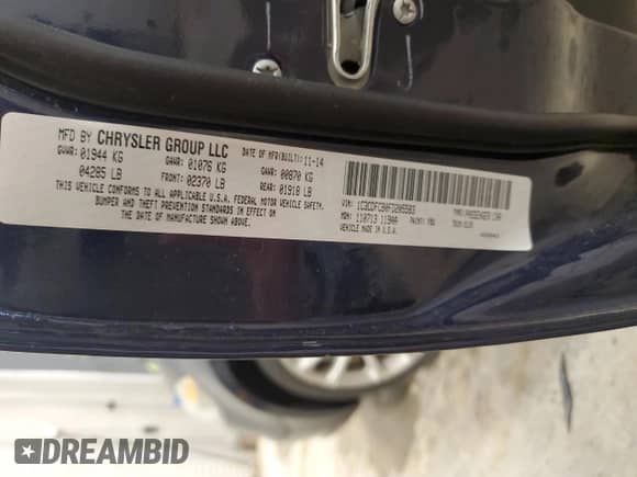 2015 Dodge Dart Limited with VIN 1C3CDFCB0FD205583, listed as a Copart auction lot 69209355 with 70,417 mi miles and Salvage title. Bid and sale history available at DreamBid. Image 12.