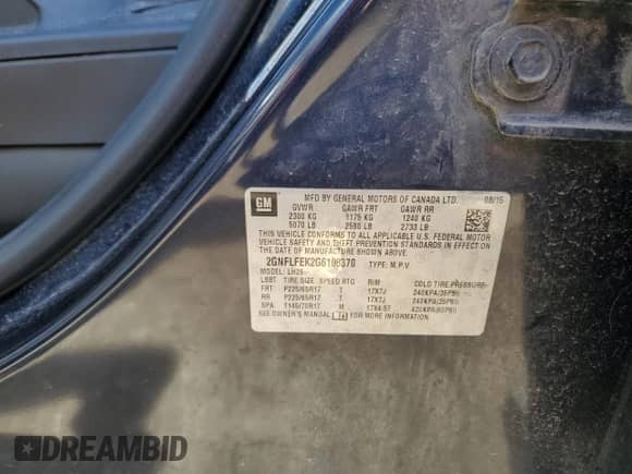 2016 Chevrolet Equinox LT z VIN 2GNFLFEK2G6108370, wystawiony jako Copart lot #84576195 z przebiegiem 160 465 mil mil oraz Czysty tytuł • Clean title. Historia ofert i sprzedaży dostępna na DreamBid. Obrazek 13.