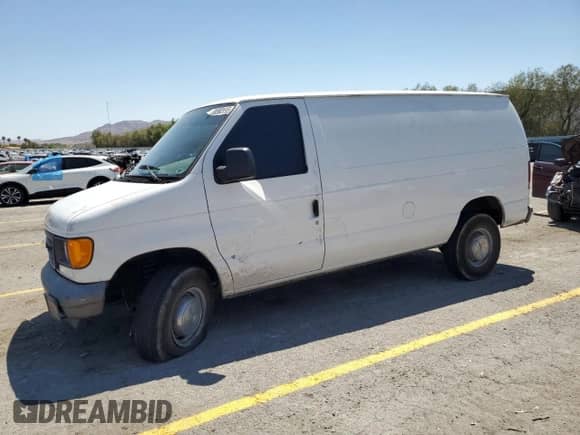 2006 Ford Econoline Cargo with VIN 1FTNE24LX6HA77525, listed as a Copart auction lot 68382115 with 218,488 mi miles and Salvage title. Bid and sale history available at DreamBid. Image 1.