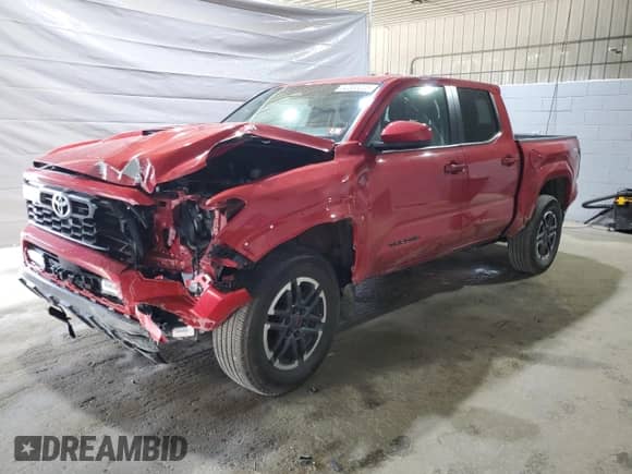 2024 Toyota Tacoma SR5 with VIN 3TYLB5JN8RT009946, listed as a Copart auction lot 62563025 with 17,752 mi miles and Salvage title. Bid and sale history available at DreamBid. Image 1.