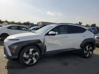 2024 Hyundai Kona Limited с VIN KM8HE3A37RU062320, выставлен на аукционе Copart как лот 71208255 с пробегом 5 547 миль миль и Списание • Salvage title. История ставок и продаж доступна на DreamBid. Изображение 1.