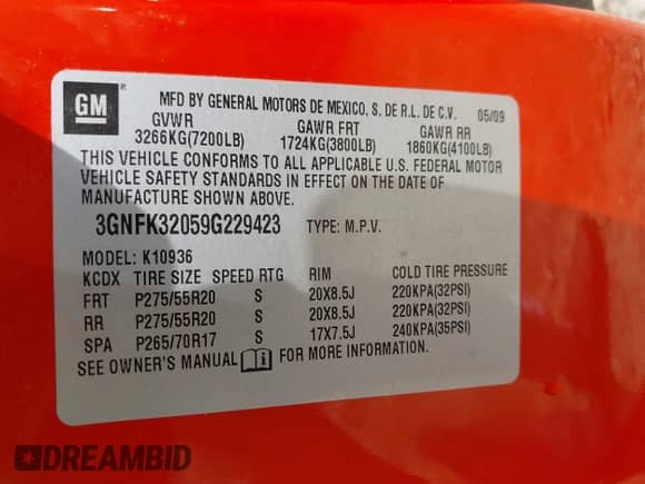 2009 Chevrolet Avalanche LTZ z VIN 3GNFK32059G229423, wystawiony jako IAAI lot #42510957 z przebiegiem 192 935 mil mil oraz . Historia ofert i sprzedaży dostępna na DreamBid. Obrazek 9.
