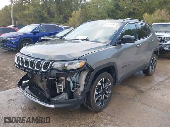 2023 Jeep Compass Limited with VIN 3C4NJDCN2PT565574, listed as a IAAI auction lot 43503801 with 54,953 mi miles and . Bid and sale history available at DreamBid. Image 2.