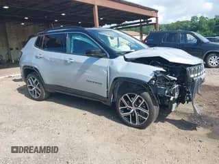 2024 Jeep Compass Limited with VIN 3C4NJDCN8RT141383, listed as a IAAI auction lot 42727363 with 11,646 mi miles and . Bid and sale history available at DreamBid. Image 1.