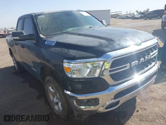 2022 Ram 1500 Big Horn with VIN 1C6RRFBG9NN279573, listed as a IAAI auction lot 41692350 with 48,587 mi miles and . Bid and sale history available at DreamBid. Image 1.