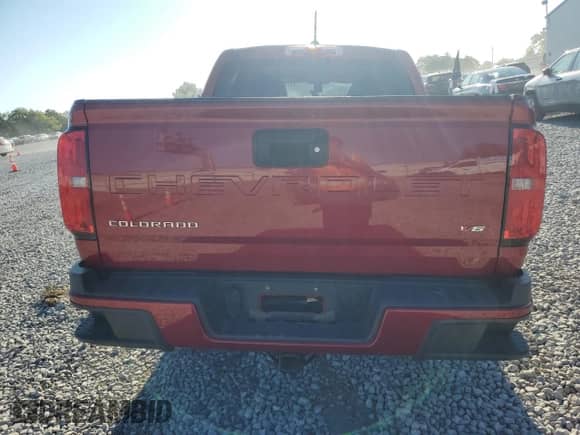 2021 Chevrolet Colorado 4WD Work Truck with VIN 1GCGTBEN6M1108533, listed as a Copart auction lot 71198155 with 52,684 mi miles and Salvage title. Bid and sale history available at DreamBid. Image 6.