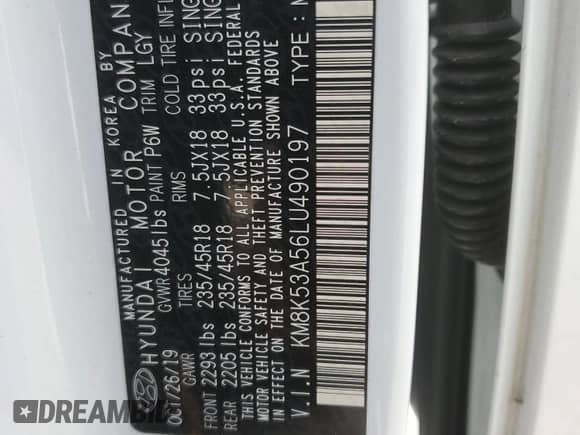 2020 Hyundai Kona Ultimate z VIN KM8K53A56LU490197, wystawiony jako Copart lot #85346695 z przebiegiem 41 280 mil mil oraz Szkoda całkowita • Salvage title. Historia ofert i sprzedaży dostępna na DreamBid. Obrazek 13.