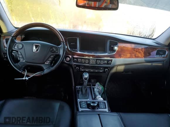 2015 Hyundai Equus Ultimate with VIN KMHGH4JH1FU097774, listed as a Copart auction lot 75413664 with 69,282 mi miles and Salvage title. Bid and sale history available at DreamBid. Image 8.