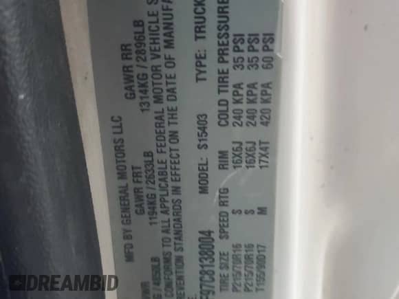 2012 Chevrolet Colorado Work Truck z VIN 1GCCSBF97C8138004, wystawiony jako Copart lot #66626765 z przebiegiem 209 197 mil mil oraz Czysty tytuł • Clean title. Historia ofert i sprzedaży dostępna na DreamBid. Obrazek 12.