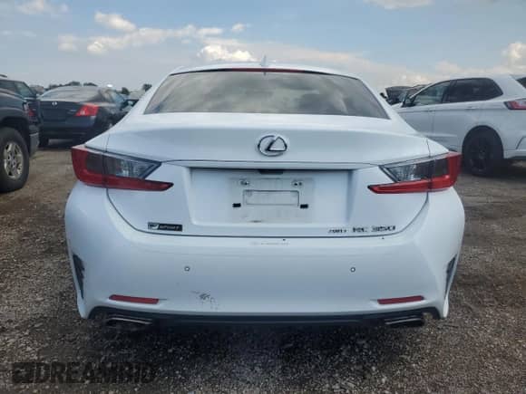2015 Lexus RC 350 F Sport with VIN JTHSE5BC8F5005388, listed as a Copart auction lot 65044715 with 54,072 mi miles and Salvage title. Bid and sale history available at DreamBid. Image 6.