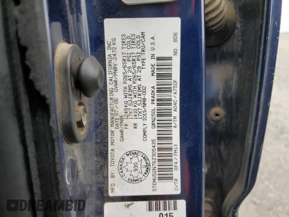 2006 Toyota Tacoma с VIN 5TEMU52N76Z305435, выставлен на аукционе Copart как лот 70887165 с пробегом 247 006 миль миль и Списание • Salvage title. История ставок и продаж доступна на DreamBid. Изображение 12.