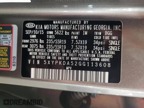 2016 Kia Sorento SXL z VIN 5XYPKDA52GG113608, wystawiony jako Copart lot #85586045 z przebiegiem 263 068 mil mil oraz Czysty tytuł • Clean title. Historia ofert i sprzedaży dostępna na DreamBid. Obrazek 13.