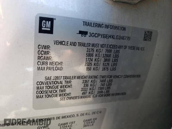 2020 Chevrolet Silverado 1500 Custom z VIN 3GCPYBEHXLG246779, wystawiony jako Copart lot #65254825 z przebiegiem 132 664 mil mil oraz Szkoda całkowita • Salvage title. Historia ofert i sprzedaży dostępna na DreamBid. Obrazek 13.