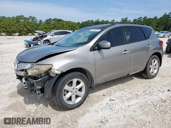 2009 Nissan Murano S with VIN JN8AZ18U49W003876, listed as a Copart auction lot 67074975 with 207,009 mi miles and Salvage title. Bid and sale history available at DreamBid. Image 1.