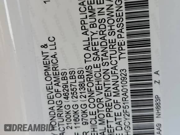 2024 Honda Accord Sport с VIN 1HGCY2F51RA010923, выставлен на аукционе Copart как лот 71099965 с пробегом 24 880 миль миль и Списание • Salvage title. История ставок и продаж доступна на DreamBid. Изображение 12.