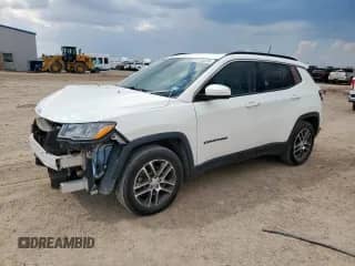 2018 Jeep Compass Latitude with VIN 3C4NJCBBXJT487747, listed as a Copart auction lot 81135535 with 59,962 mi miles and Salvage title. Bid and sale history available at DreamBid. Image 1.