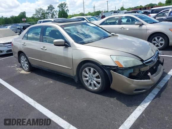 2007 Honda Accord LX with VIN 1HGCM66357A018344, listed as a IAAI auction lot 42170488 with 160,630 mi miles and . Bid and sale history available at DreamBid. Image 1.