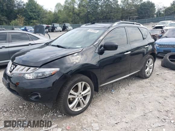 2010 Nissan Murano SL with VIN JN8AZ1MW1AW135635, listed as a Copart auction lot 81613855 with 206,707 mi miles and Salvage title. Bid and sale history available at DreamBid. Image 1.