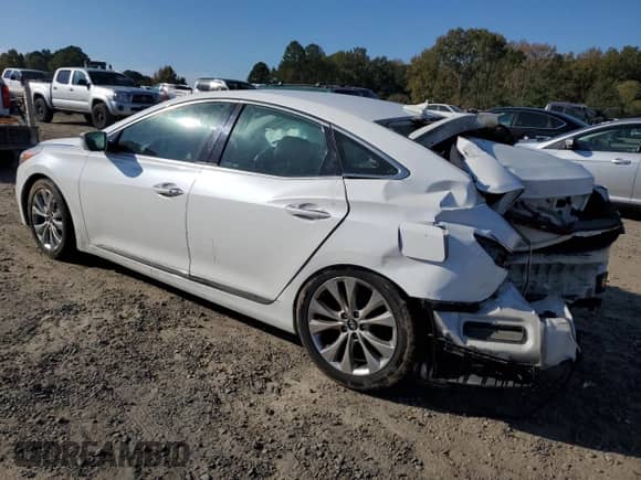 2012 Hyundai Azera with VIN KMHFG4JG2CA128159, listed as a Copart auction lot 74628583 with Not provided miles and Salvage title. Bid and sale history available at DreamBid. Image 2.