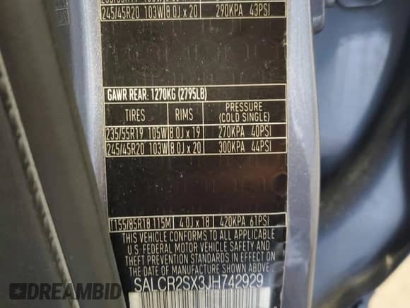 2018 Land Rover Discovery Sport HSE с VIN SALCR2SX3JH742929, выставлен на аукционе Copart как лот 67725315 с пробегом 80 096 миль миль и Списание • Salvage title. История ставок и продаж доступна на DreamBid. Изображение 12.