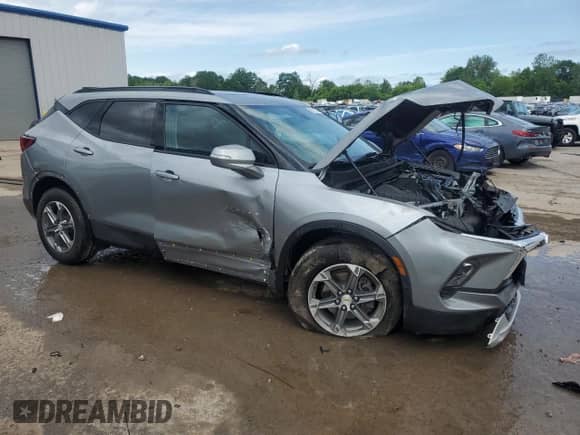 2024 Chevrolet Blazer LT with VIN 3GNKBJRS7RS155204, listed as a Copart auction lot 60127335 with 8,988 mi miles and Salvage title. Bid and sale history available at DreamBid. Image 4.