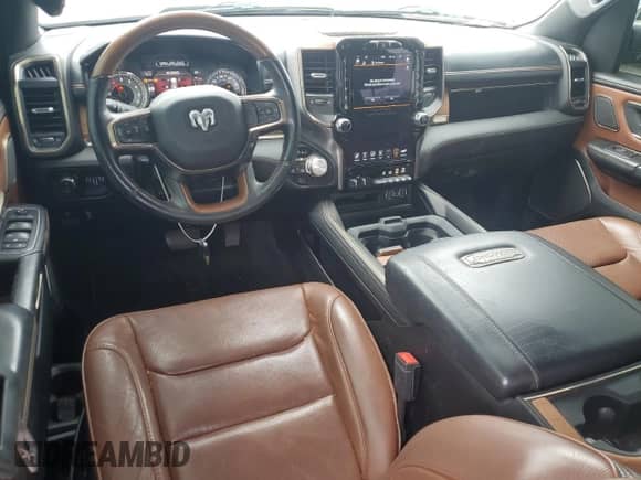 2020 Ram 1500 Longhorn with VIN 1C6SRFKT5LN393744, listed as a Copart auction lot 43413855 with 57,380 mi miles and Non repairable. Bid and sale history available at DreamBid. Image 8.