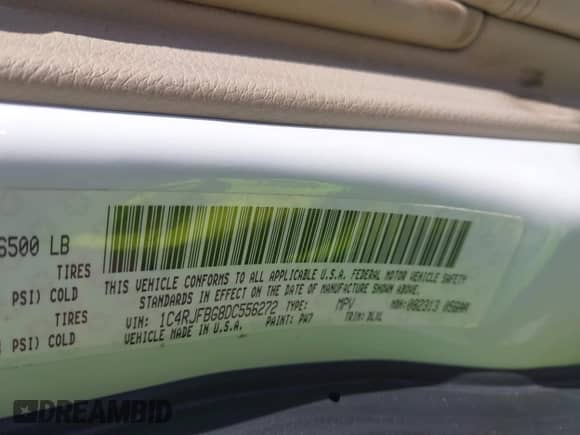 2013 Jeep Grand Cherokee Limited z VIN 1C4RJFBG8DC556272, wystawiony jako IAAI lot #43352592 z przebiegiem 118 793 mil mil oraz . Historia ofert i sprzedaży dostępna na DreamBid. Obrazek 9.