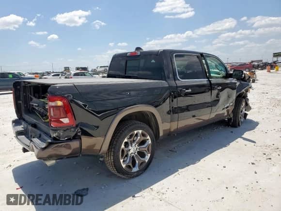 2020 Ram 1500 Longhorn with VIN 1C6SRFKT7LN323842, listed as a Copart auction lot 66570325 with 68,278 mi miles and Salvage title. Bid and sale history available at DreamBid. Image 3.