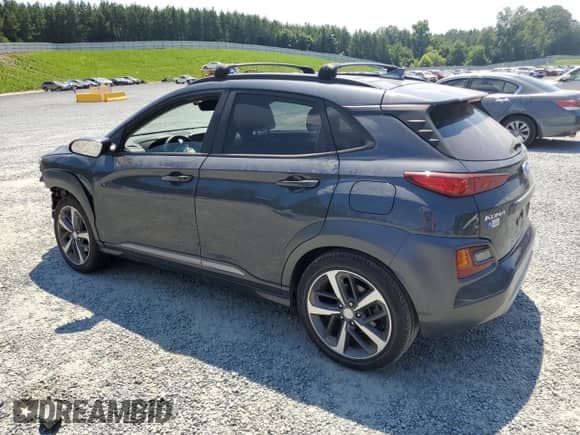 2021 Hyundai Kona Ultimate with VIN KM8K53A53MU608952, listed as a Copart auction lot 62209685 with 56,201 mi miles and Salvage title. Bid and sale history available at DreamBid. Image 2.