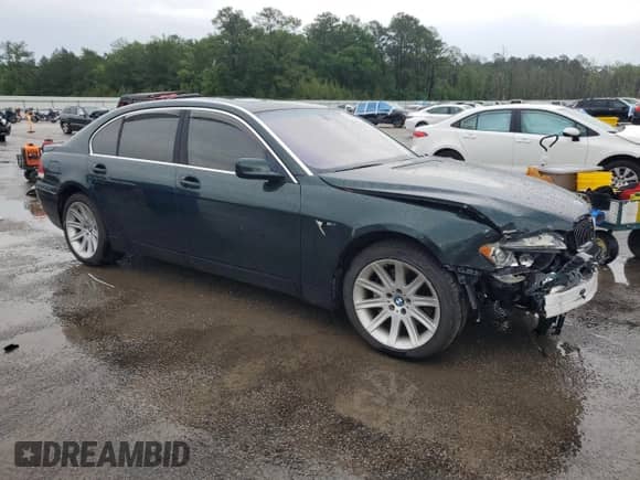 2003 BMW 7 Series 745Li with VIN WBAGN63473DR11860, listed as a Copart auction lot 54340025 with Not provided miles and Salvage title. Bid and sale history available at DreamBid. Image 4.
