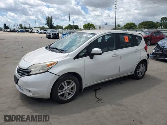 2014 Nissan Note SV with VIN 3N1CE2CP3EL378653, listed as a Copart auction lot 84059085 with Not provided miles and Salvage title. Bid and sale history available at DreamBid. Image 1.