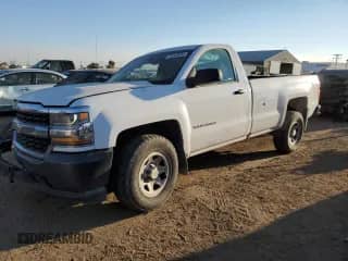2018 Chevrolet Silverado 1500 Work Truck with VIN 1GCNKNEH8JZ228210, listed as a Copart auction lot 77384034 with 123,393 mi miles and Salvage title. Bid and sale history available at DreamBid. Image 1.