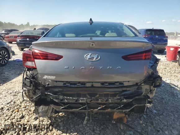 2020 Hyundai Elantra SEL with VIN 5NPD84LF2LH521925, listed as a Copart auction lot 62597735 with 38,385 mi miles and Non repairable. Bid and sale history available at DreamBid. Image 6.