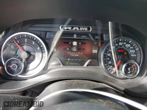 2020 Ram 1500 Big Horn with VIN 1C6SRFMT8LN329307, listed as a Copart auction lot 47875235 with 46,164 mi miles and Salvage title. Bid and sale history available at DreamBid. Image 9.