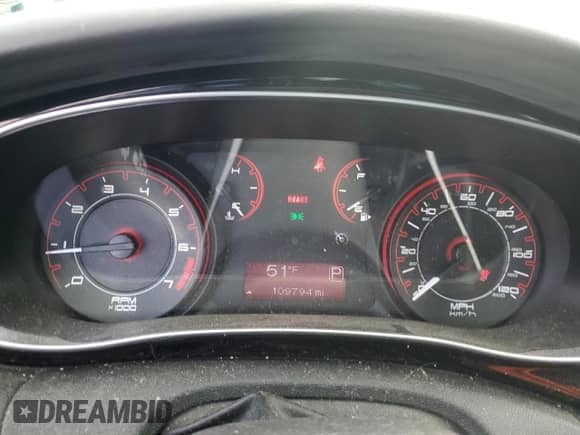 2013 Dodge Dart Rallye z VIN 1C3CDFBA0DD155502, wystawiony jako Copart lot #55101375 z przebiegiem 109 794 mil mil oraz Szkoda całkowita • Salvage title. Historia ofert i sprzedaży dostępna na DreamBid. Obrazek 9.
