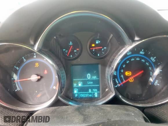 2012 Chevrolet Cruze 1LT with VIN 1G1PF5SC6C7376076, listed as a Copart auction lot 69959205 with 156,237 mi miles and Salvage title. Bid and sale history available at DreamBid. Image 9.