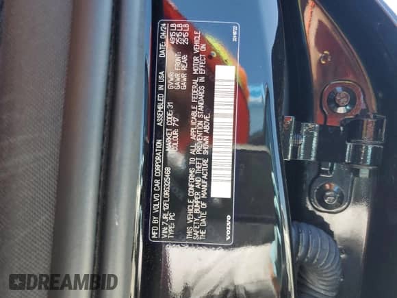 2024 Volvo S60 Plus Dark Theme z VIN 7JRL12FL0RG325468, wystawiony jako Copart lot #57185295 z przebiegiem 32 862 mil mil oraz Szkoda całkowita • Salvage title. Historia ofert i sprzedaży dostępna na DreamBid. Obrazek 12.