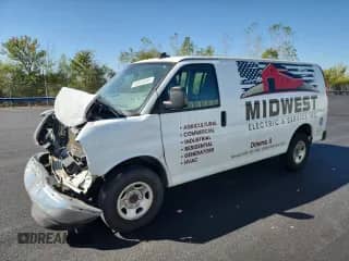 2019 Chevrolet Express Cargo with VIN 1GCWGAFP7K1347645, listed as a Copart auction lot 80546265 with 213,253 mi miles and Salvage title. Bid and sale history available at DreamBid. Image 1.