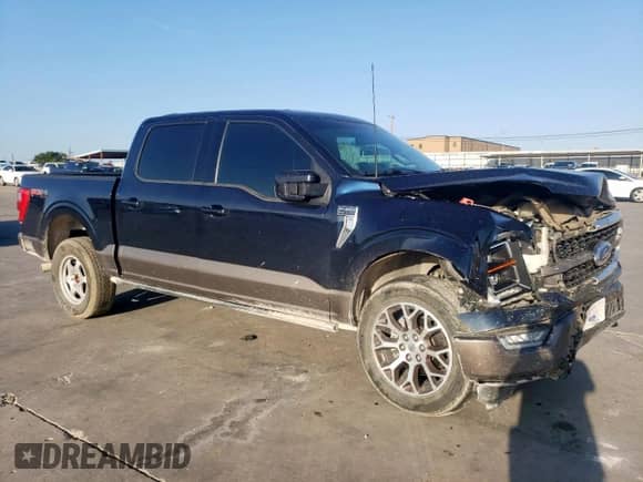 2023 Ford F-150 XL with VIN 1FTFW1E8XPFD18602, listed as a Copart auction lot 66561965 with 53,189 mi miles and Salvage title. Bid and sale history available at DreamBid. Image 4.