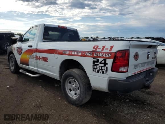 2013 Ram 1500 Tradesman with VIN 3C6JR6DG3DG596234, listed as a Copart auction lot 69247164 with Not provided miles and Salvage title. Bid and sale history available at DreamBid. Image 2.