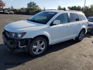 2017 Dodge Journey Crossroad Plus with VIN 3C4PDCGGXHT613958, listed as a Copart auction lot 85376105 with 89,551 mi miles and Salvage title. Bid and sale history available at DreamBid. Image 1.