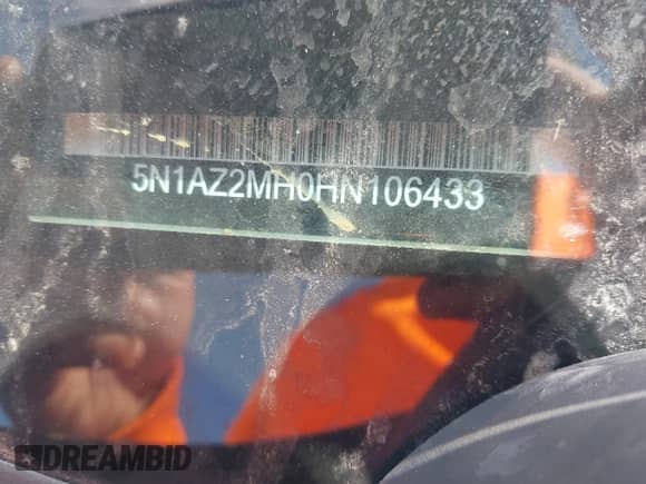 2017 Nissan Murano Platinum с VIN 5N1AZ2MH0HN106433, выставлен на аукционе IAAI как лот 42284963 с пробегом Не указан миль и . История ставок и продаж доступна на DreamBid. Изображение 9.