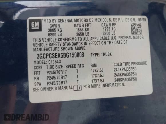 2011 Chevrolet Silverado 1500 LT с VIN 3GCPCSEA5BG150008, выставлен на аукционе IAAI как лот 41103732 с пробегом 180 005 миль миль и . История ставок и продаж доступна на DreamBid. Изображение 9.