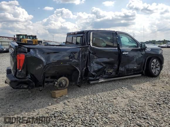 2023 GMC Sierra 1500 Denali с VIN 3GTUUGE85PG143996, выставлен на аукционе Copart как лот 70958025 с пробегом 57 331 миль миль и Списание • Salvage title. История ставок и продаж доступна на DreamBid. Изображение 3.