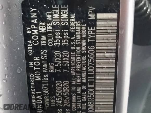 2020 Hyundai Palisade Limited с VIN KM8R5DHE1LU075606, выставлен на аукционе Copart как лот 54524134 с пробегом 49 098 миль миль и . История ставок и продаж доступна на DreamBid. Изображение 13.